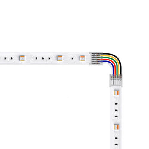 6Pin Quick L-Shape RGBCCT SMD LED Strip Corner Connector For 12mm Tape